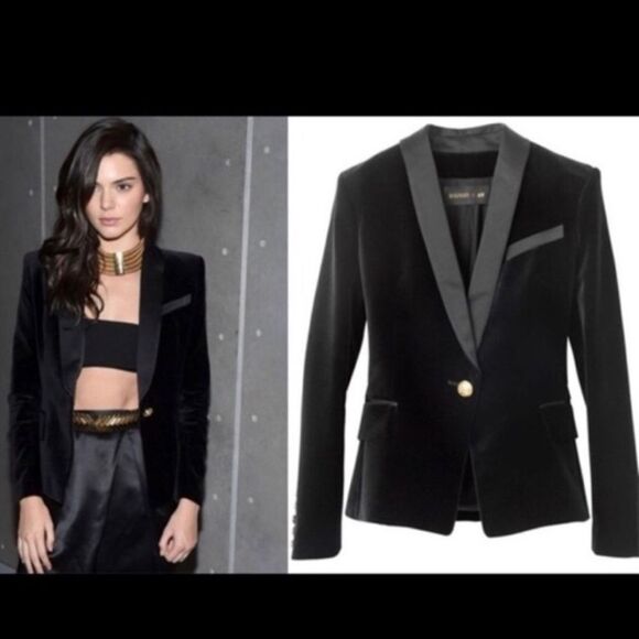 Authentic 2015 Balmain x H&M Collab black velvet blazer. - Picture 3 of 12